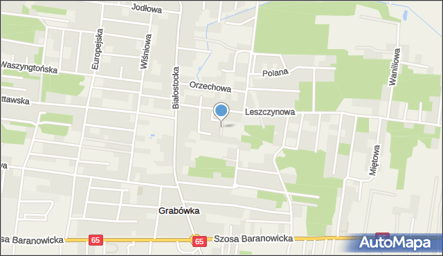 Grabówka powiat białostocki, Cisowa, mapa Grabówka powiat białostocki