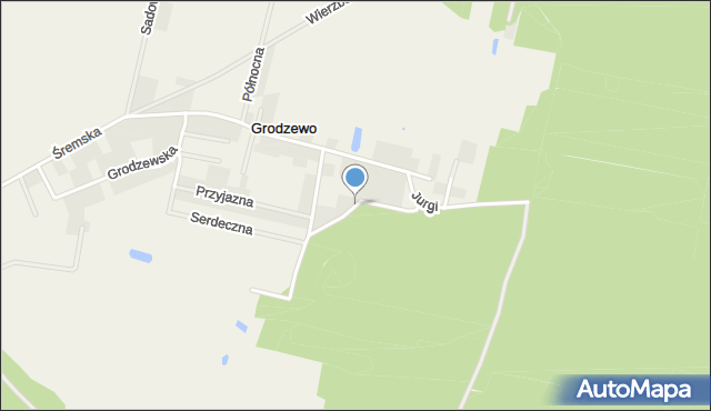 Grodzewo, Cicha, mapa Grodzewo