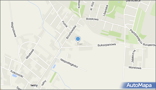 Iwiny gmina Siechnice, Cisowa, mapa Iwiny gmina Siechnice