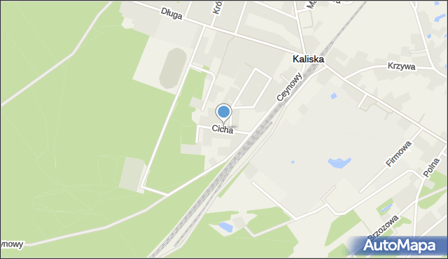 Kaliska powiat starogardzki, Cicha, mapa Kaliska powiat starogardzki