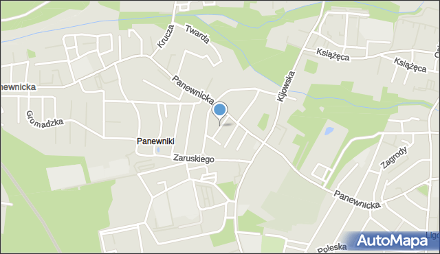 Katowice, Cieszyńska, mapa Katowic