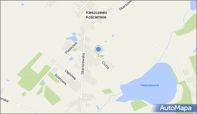 Kleszczewo Kościerskie, Cicha, mapa Kleszczewo Kościerskie