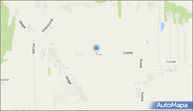 Kłoczew, Cicha, mapa Kłoczew