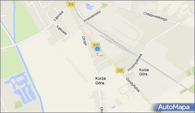 Kościan, Cienista, mapa Kościan