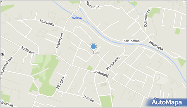 Kraków, Ciechanowskiego Stanisława, mapa Krakowa