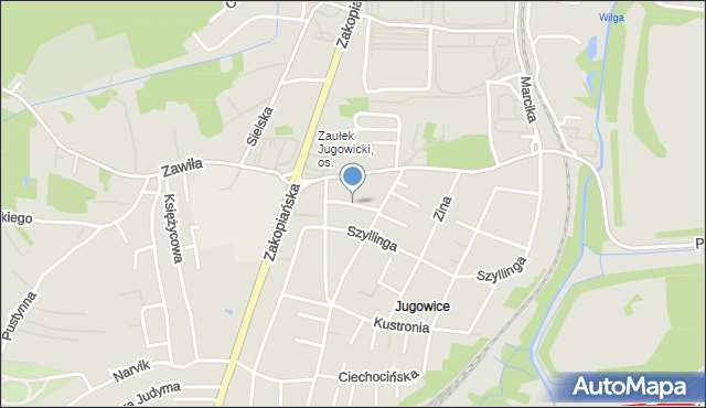 Kraków, Ciepła, mapa Krakowa