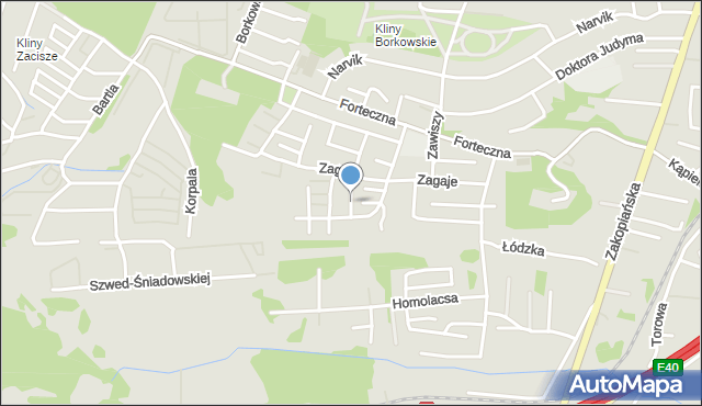 Kraków, Ciechanowska, mapa Krakowa