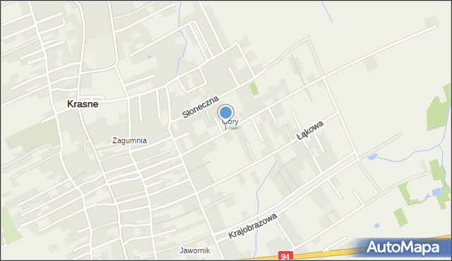 Krasne powiat rzeszowski, Cicha, mapa Krasne powiat rzeszowski