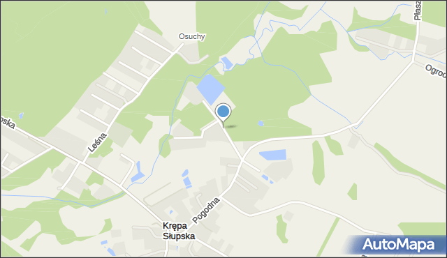 Krępa Słupska, Cicha, mapa Krępa Słupska