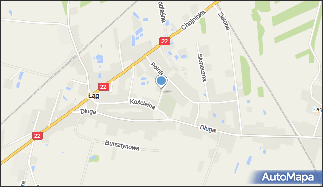 Łąg, Cicha, mapa Łąg