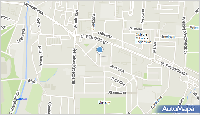 Legnica, Ciołkowskiego Konstantego, mapa Legnicy