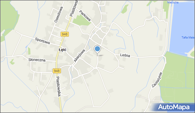 Łęki gmina Kęty, Cisowa, mapa Łęki gmina Kęty
