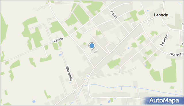 Leoncin, Cicha, mapa Leoncin