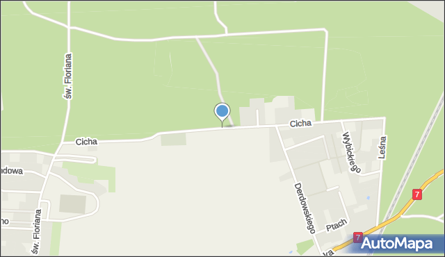 Leźno, Cicha, mapa Leźno