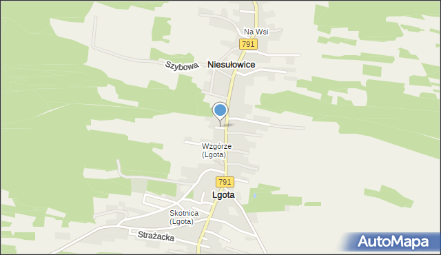Lgota gmina Trzebinia, Cicha, mapa Lgota gmina Trzebinia