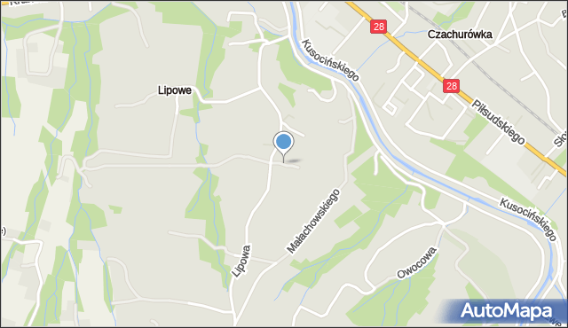 Limanowa, Ciasna, mapa Limanowa