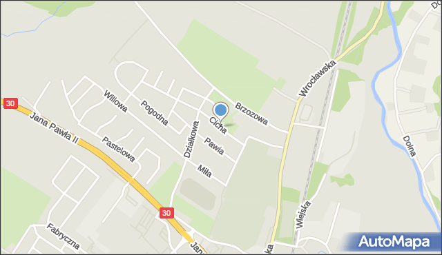 Lubań, Cicha, mapa Lubań