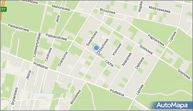 Magdalenka gmina Lesznowola, Cicha, mapa Magdalenka gmina Lesznowola