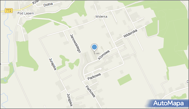 Masłomiąca, Cisowa, mapa Masłomiąca