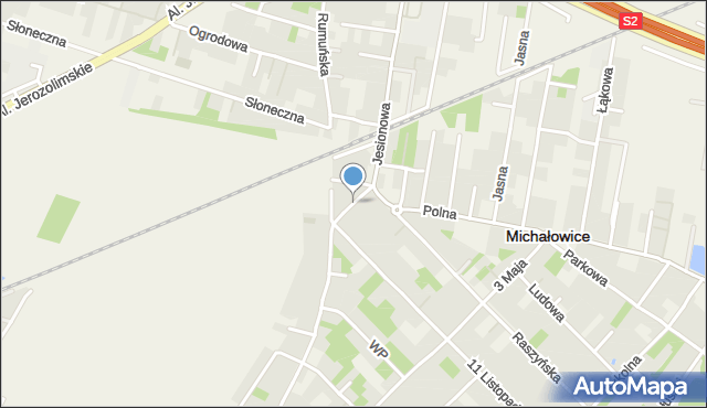 Michałowice powiat pruszkowski, Cicha, mapa Michałowice powiat pruszkowski