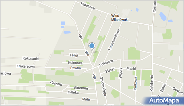 Milanówek, Ciasna, mapa Milanówek