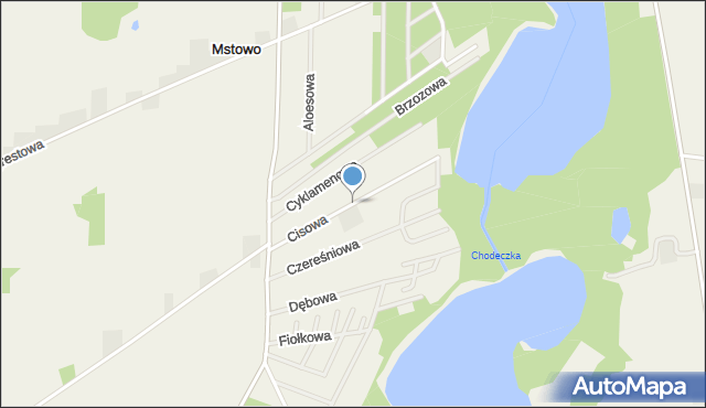 Mstowo, Cisowa, mapa Mstowo