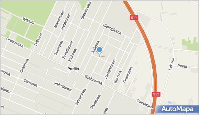 Ostrów Wielkopolski, Cisowa, mapa Ostrów Wielkopolski