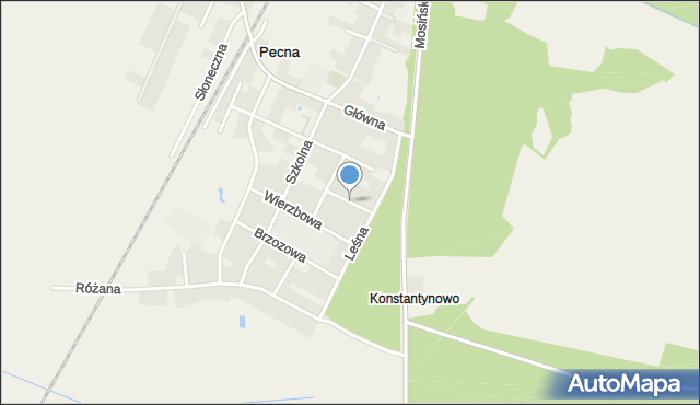 Pecna, Cicha, mapa Pecna