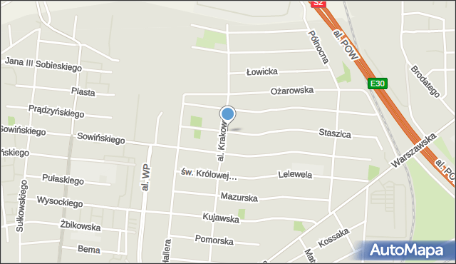 Piastów powiat pruszkowski, Cieszyńska, mapa Piastów powiat pruszkowski