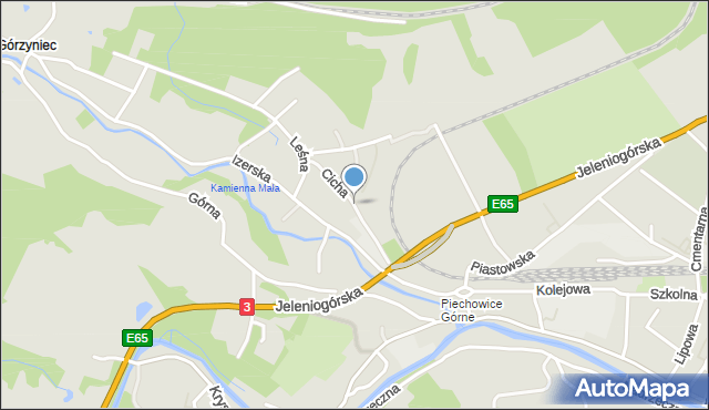 Piechowice powiat karkonoski, Cicha, mapa Piechowice powiat karkonoski