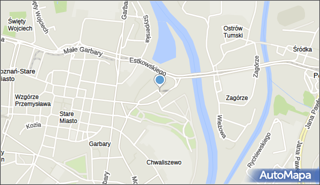 Poznań, Ciasna, mapa Poznania
