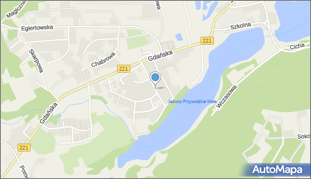 Przywidz powiat gdański, Cisowa, mapa Przywidz powiat gdański