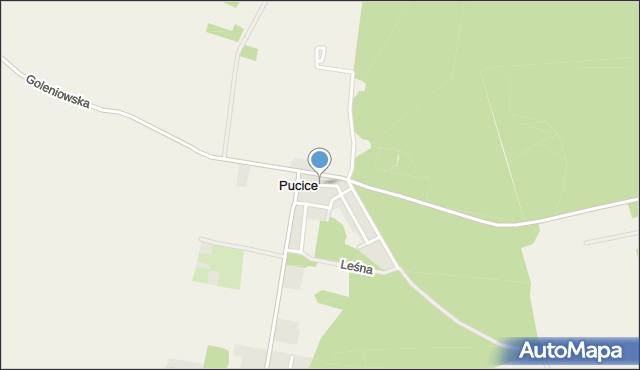 Pucice, Cicha, mapa Pucice