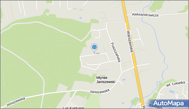 Radom, Cichawy Franciszka, mapa Radomia