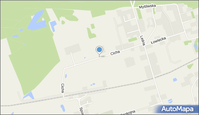 Rakowiec gmina Kwidzyn, Cicha, mapa Rakowiec gmina Kwidzyn