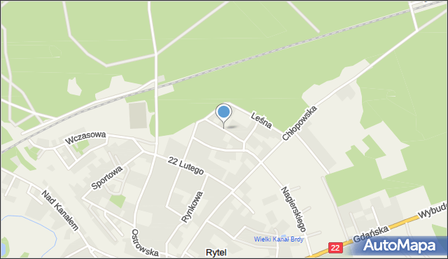 Rytel, Cicha, mapa Rytel