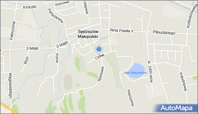 Sędziszów Małopolski, Cicha, mapa Sędziszów Małopolski