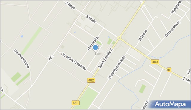 Sieradz, Cierplikowskiego Antoniego, mapa Sieradz