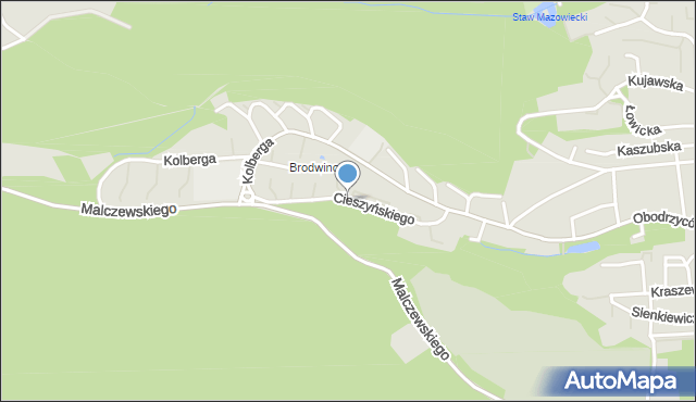 Sopot, Cieszyńskiego Władysława, mapa Sopotu