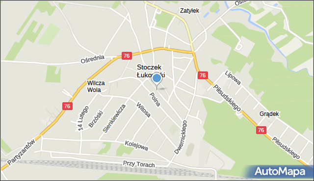 Stoczek Łukowski, Cicha, mapa Stoczek Łukowski