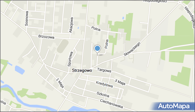 Strzegowo powiat mławski, Cicha, mapa Strzegowo powiat mławski