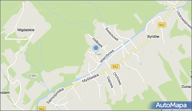 Szczyrk, Cisowa, mapa Szczyrk