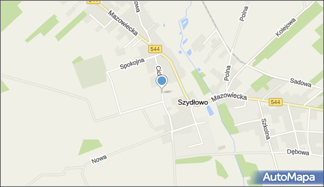 Szydłowo powiat mławski, Cicha, mapa Szydłowo powiat mławski
