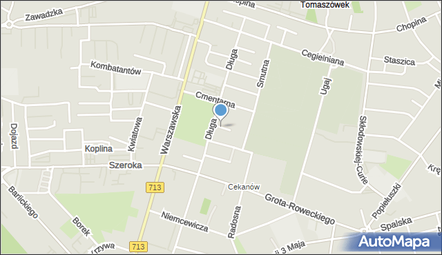 Tomaszów Mazowiecki, Ciasna, mapa Tomaszów Mazowiecki