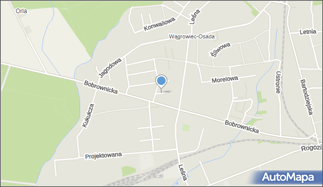 Wągrowiec, Cisowa, mapa Wągrowiec