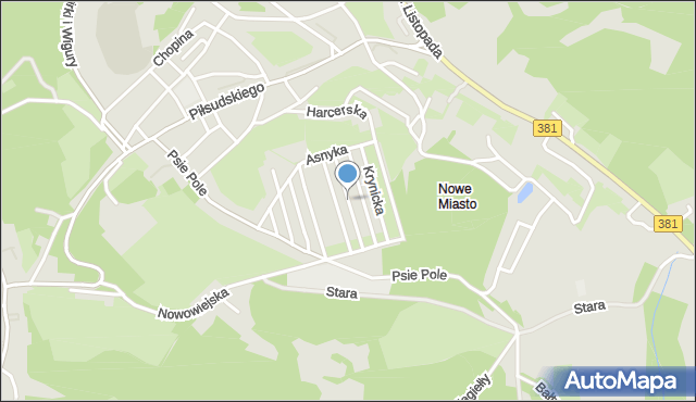 Wałbrzych, Ciechocińska, mapa Wałbrzycha