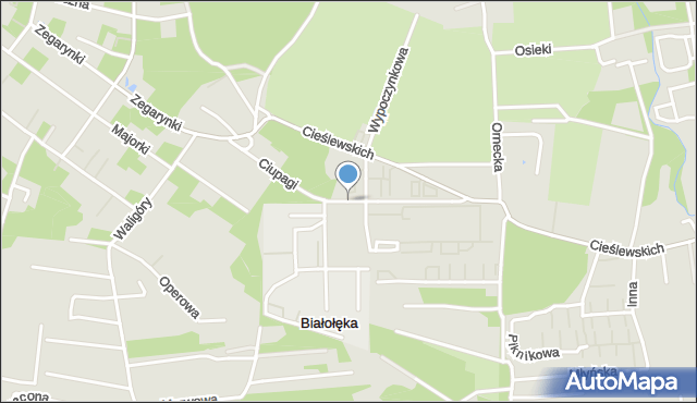 Warszawa, Ciupagi, mapa Warszawy