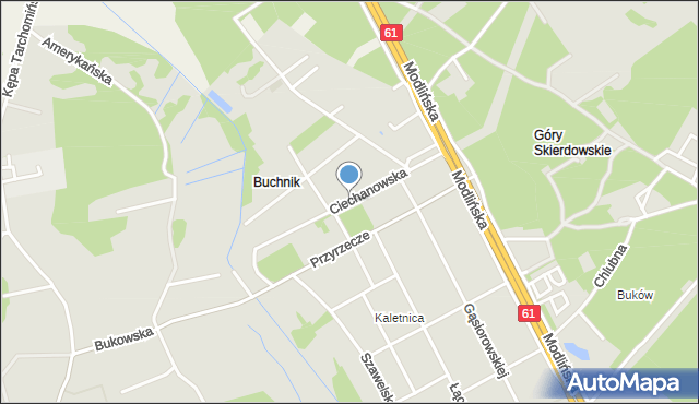 Warszawa, Ciechanowska, mapa Warszawy