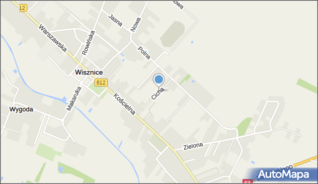 Wisznice, Cicha, mapa Wisznice