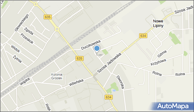 Wołomin, Ciasna, mapa Wołomin